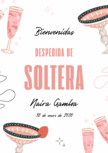 Documento Despedida de soltera Ilustrativo Rosa